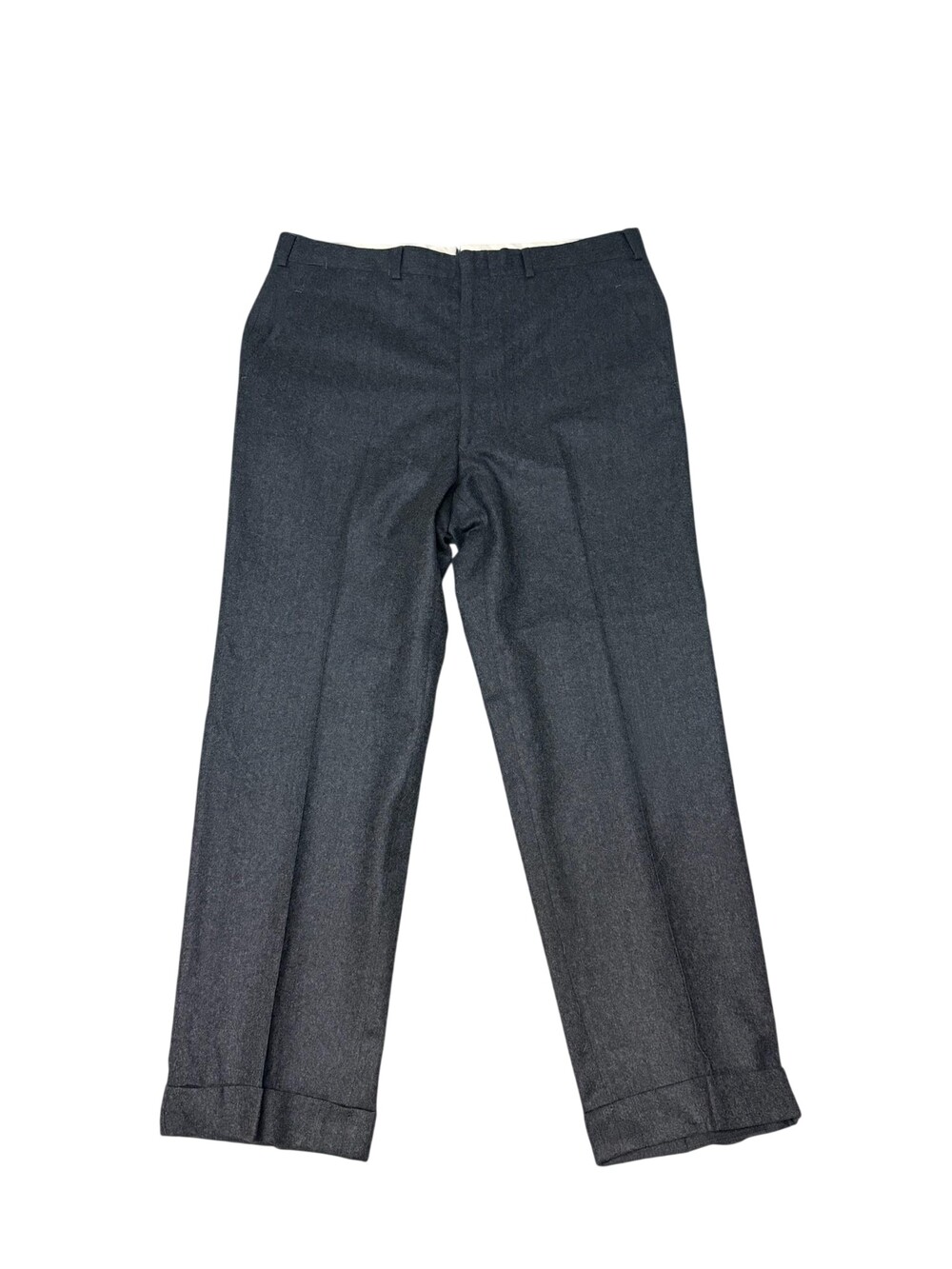Vintage 80s Brooks Brothers 346 Dress Pants wide leg Mens 36 Gray USA wool